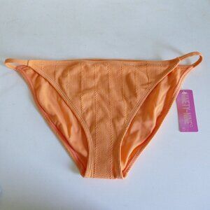 NWT Ninety Nine Degrees orange ribbed swim bikini bottoms size XL